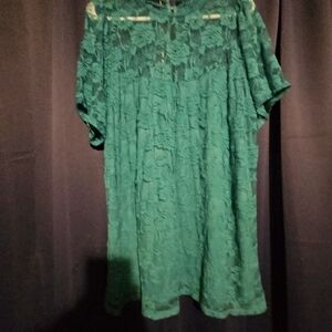 Torrid Emerald Green Lace Blouse